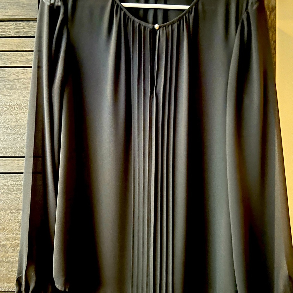 Banana Republic Black Sleeveless Pleated Blouse